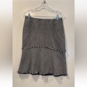White House Black Market Tweed Fringe Skirt Womens Size‎ 6 (166)